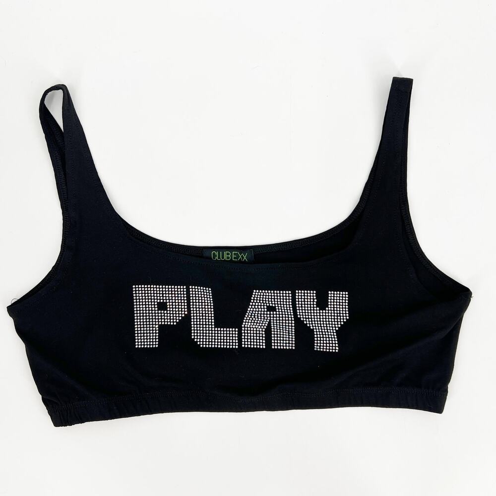 Club Exx Play Rhinestone Athletic Tank Large